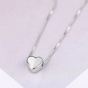 NEW 925 STERLING SILVER PLATED HEART NECKLACE